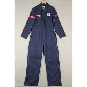 Vintage Unitog United Airlines Mechanic Coveralls Navy Blue Stripe Size 42 Reg